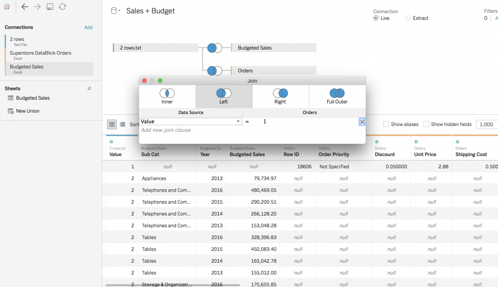 Cross Data Source Joins + Join on Calcs = UNION Almost Anything in ...